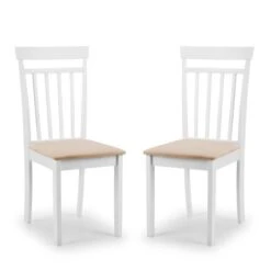 Coast Set Of 2 Dining Chairs, Faux Linen -Julian Bowen 30794190 alt01