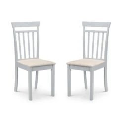 Coast Set Of 2 Dining Chairs, Faux Linen -Julian Bowen 30794193 alt01
