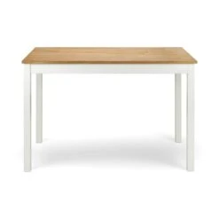 Coxmoor 4 Seater Rectangular Dining Table, Off White Solid Oak -Julian Bowen 30794206 alt02