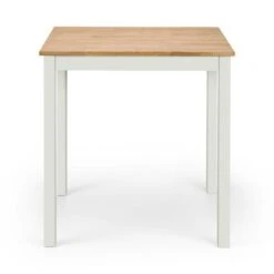 Coxmoor 4 Seater Square Dining Table, Off White Solid Oak -Julian Bowen 30794207 alt02