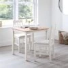 Coxmoor Set Of 2 Dining Chairs, Ivory Faux Linen -Julian Bowen 30794209