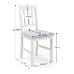 Coxmoor Set Of 2 Dining Chairs, Ivory Faux Linen -Julian Bowen 30794209 alt04