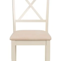 Davenport 4 Seater Round Pedestal Dining Table With 4 Chairs, Off White -Julian Bowen 30794219 alt02