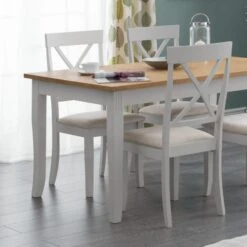 Davenport Set Of 2 Dining Chairs, Faux Leather