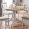 Davenport 4 Seater Round Pedestal Dining Table 2 Davenport 4 Seater Round Pedestal Dining Table -Julian Bowen 30794228