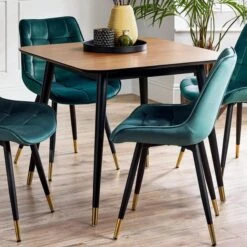 Findlay 4 Seater Square Dining Table, Beech Wood