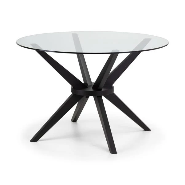 Hayden 4 Seater Round Dining Table, Clear Glass 4 Hayden 4 Seater Round Dining Table, Clear Glass - Image 2