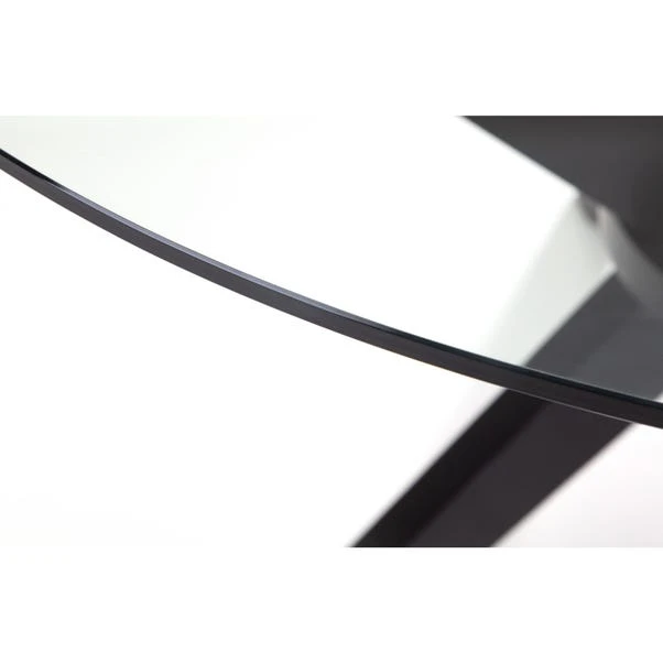 Hayden 4 Seater Round Dining Table, Clear Glass 7 Hayden 4 Seater Round Dining Table, Clear Glass - Image 5