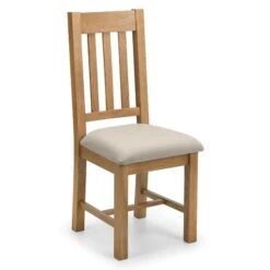 Hereford Set Of 2 Dining Chairs, Taupe Faux Linen -Julian Bowen 30794264 alt02