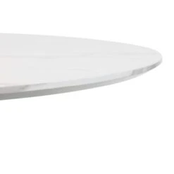 Holland 4 Seater Round Pedestal Dining Table, Black & White -Julian Bowen 30794269 alt05