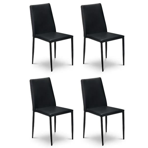 Jazz Set Of 4 Dining Chairs, Faux Leather 4 Jazz Set Of 4 Dining Chairs, Faux Leather - Image 2