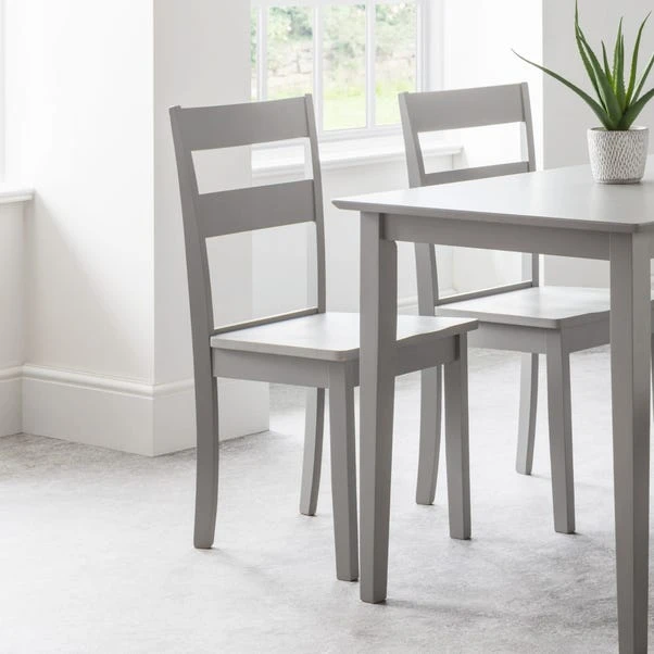 Kobe Set Of 2 Dining Chairs, Grey 3 Kobe Set Of 2 Dining Chairs, Grey