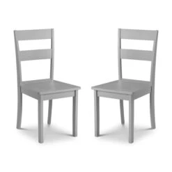 Kobe Set Of 2 Dining Chairs, Grey 7 Kobe Set Of 2 Dining Chairs, Grey -Julian Bowen 30794286 alt01