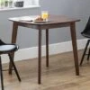 Lennox 4 Seater Square Dining Table , Brown Beech Wood