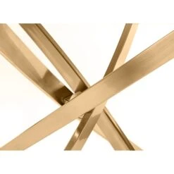 Montero 4 Seater Round Dining Table, Gold Top -Julian Bowen 30794320 alt03