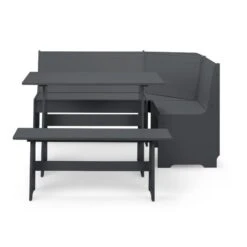 Newport 4 Seater Rectangular Corner Dining Table With 2 Benches -Julian Bowen 30794329 alt03
