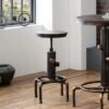 Rockport Pipework Adjustable Height Bar Stool, Mocha 1 Rockport Pipework Adjustable Height Bar Stool, Mocha -Julian Bowen 30794350