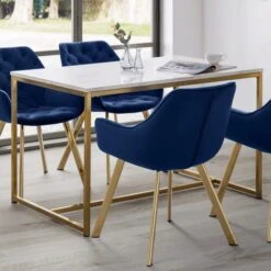 Scala 4 Seater Rectangular Dining Table, White