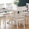 Stanmore 4-6 Seater Round Extendable Dining Table, Off White -Julian Bowen 30794362