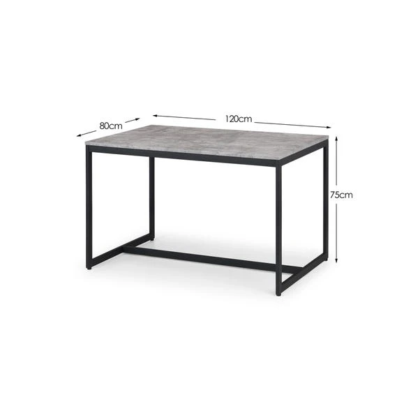 Staten 4 Seater Rectangular Dining Table With 2 Monroe Chairs And Bench, Grey 5 Staten 4 Seater Rectangular Dining Table With 2 Monroe Chairs And Bench, Grey - Image 3