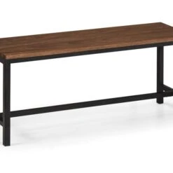 Tribeca 4 Seater Rectangular Dining Table With 2 Tribeca Benches, Brown -Julian Bowen 30794387 alt02