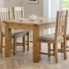 Astoria 4-6 Seater Rectangular Extendable Dining Table, Solid Oak -Julian Bowen 30794571