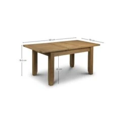 Astoria 4-6 Seater Rectangular Extendable Dining Table, Solid Oak -Julian Bowen 30794571 alt03