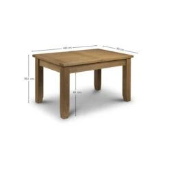 Astoria 4-6 Seater Rectangular Extendable Dining Table, Solid Oak -Julian Bowen 30794571 alt04