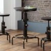 Rockport Pipework 4 Seater Round Bar Table 1 Rockport Pipework 4 Seater Round Bar Table -Julian Bowen 30794585