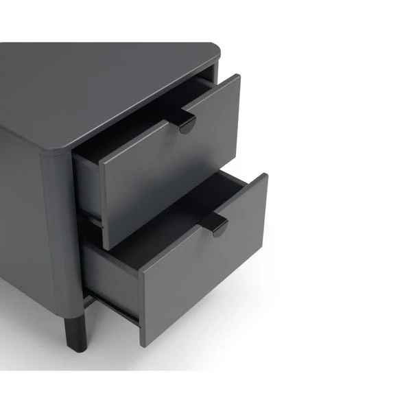 Chloe 2 Drawer Bedside Table, Grey 9 Chloe 2 Drawer Bedside Table, Grey - Image 7