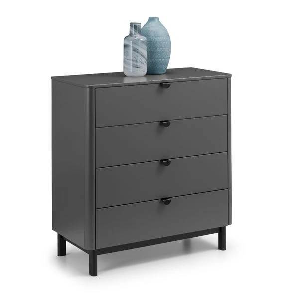 Chloe 4 Drawer Chest, Grey 4 Chloe 4 Drawer Chest, Grey - Image 2