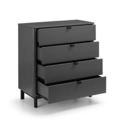 Chloe 4 Drawer Chest, Grey 12 Chloe 4 Drawer Chest, Grey -Julian Bowen 30809994 alt02