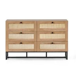 Hollis 6 Drawer Chest, Oak 8 Hollis 6 Drawer Chest, Oak -Julian Bowen 30857455 alt02