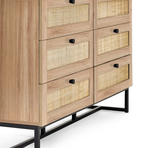 Hollis 6 Drawer Chest, Oak 6 Hollis 6 Drawer Chest, Oak - Image 4