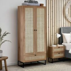 Hollis Double 1 Drawer Wardrobe, Oak