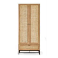 Hollis Double 1 Drawer Wardrobe, Oak -Julian Bowen 30857456 alt04
