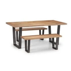 Brooklyn Dining Bench, Oak 15 Brooklyn Dining Bench, Oak -Julian Bowen 30914184 alt05