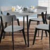 Casa 4 Seater Square Dining Table, Grey And Black