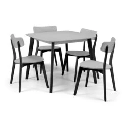 Casa 4 Seater Square Dining Table, Grey And Black -Julian Bowen 30914193 alt03