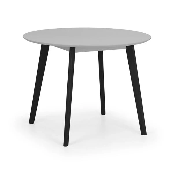 Casa 4 Seater Round Dining Table, Grey And Black 4 Casa 4 Seater Round Dining Table, Grey And Black - Image 2