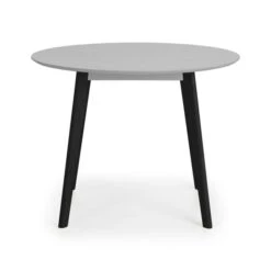 Casa 4 Seater Round Dining Table, Grey And Black 8 Casa 4 Seater Round Dining Table, Grey And Black -Julian Bowen 30914196 alt02