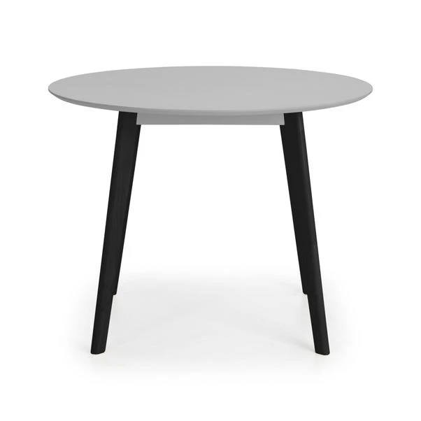 Casa 4 Seater Round Dining Table, Grey And Black 5 Casa 4 Seater Round Dining Table, Grey And Black - Image 3