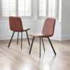 Goya Set Of 2 Dining Chairs, Faux Leather