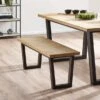 Hilton Dining Bench, Rubberwood -Julian Bowen 30914209