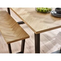 Hilton Dining Bench, Rubberwood 14 Hilton Dining Bench, Rubberwood -Julian Bowen 30914209 alt04