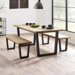 Hilton Dining Bench, Rubberwood 16 Hilton Dining Bench, Rubberwood -Julian Bowen 30914209 alt06