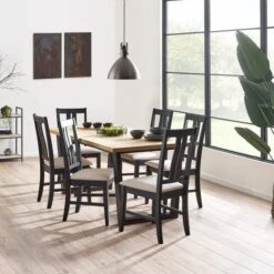 Hilton 6 Seater Dining Table With 6 Hilton Dining Chairs