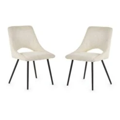 Iris Set Of 2 Dining Chairs, Boucle -Julian Bowen 30914219 alt01