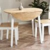 Linwood 2-4 Seater Round Drop Leaf Dining Table -Julian Bowen 30914225