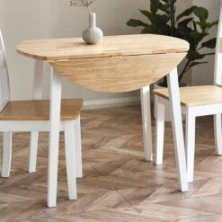 Linwood 2-4 Seater Round Drop Leaf Dining Table